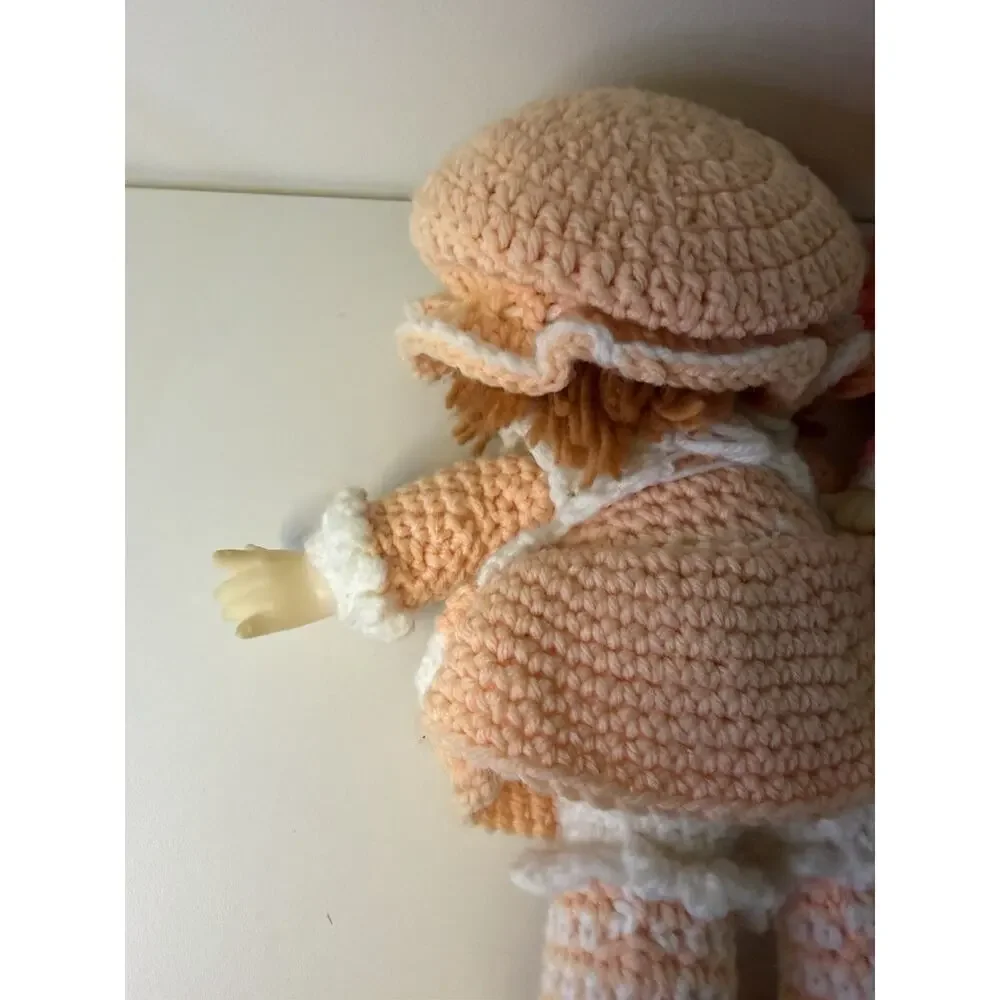 Lot Of 2 Vintage Crochet Dolls Strawberry Shortcake & Friend Apricot 12” EUC!!